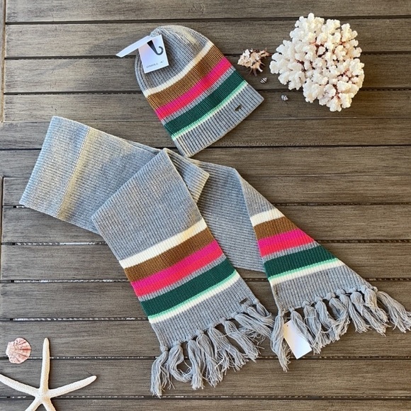 🔆O’NEILL🔆SCARF BEANIE HAT WINTER SET - Picture 1 of 8